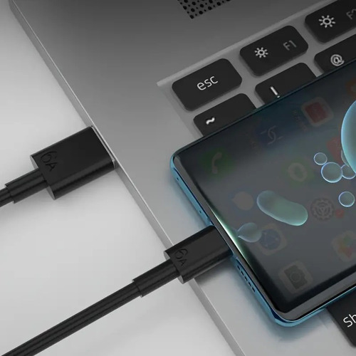 Cabo Usb Tipo C 6a 66w De Carregamento Rápido Usb C 1 Metro Cor Preto
