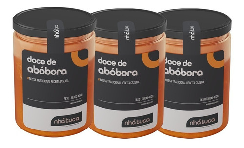 Imagem 1 de 3 de Kit 03 Doces De Abóbora Nhá Tuca - Tradicional 400 G