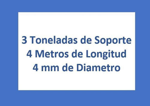 Imagen 2 de 11 de Linga De Remolque Con Cable De Acero 3 Toneladas 3.5 Metros