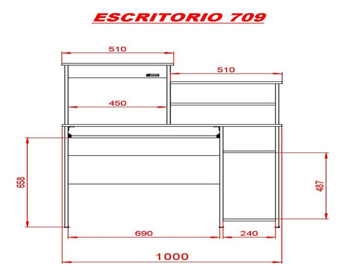 Escritorio Pc Impresora Oficina Mueble Bandeja Kromos