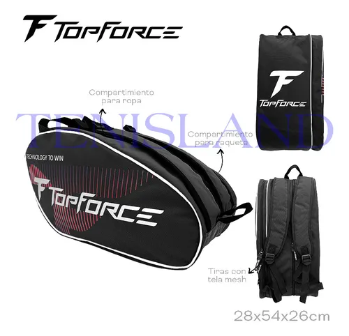 Bolso Paletero Padel Top Force Premium Importado Cod. 01