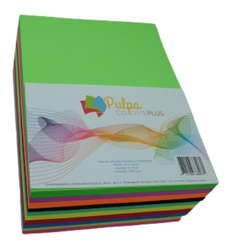 Imagen 4 de 5 de Hojas De Color X Ciento 10 Colores Neòn