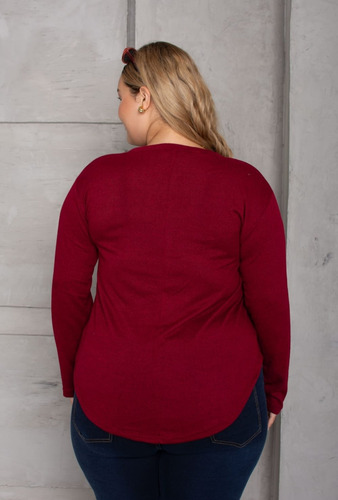 Sweater Malibú Lanilla Tachas Talle Grande Especial