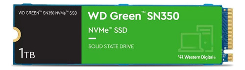 Ssd Wd Green Sn350 1 TB Nvme M.2 2280 - Wds100T2G0c Color Verde