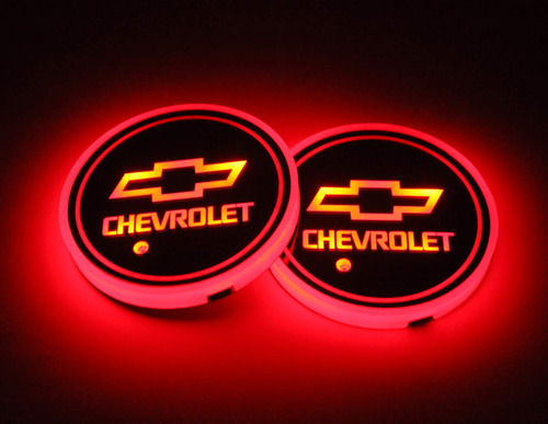 2 Luz Led Para Chevrolet Portavaso Automovil 7 Color Carga
