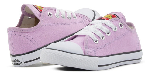 Tenis Bubble Gummers Harry Lila 12-23 Choclo Lona Agujeta