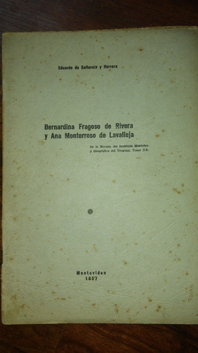 Bernardina Fragoso De Rivera Y Ana Monterroso De Lavalleja (Usado)