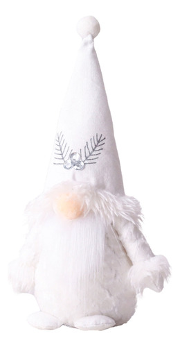 Gorro De Felpa Blanco Con Forma De Gnomo Navideño, Adorno De