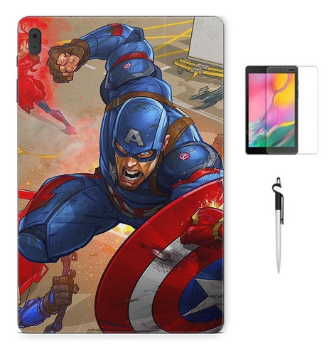 Adesivo Galaxy S7 T875 Capitão America 1 Can/pel