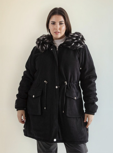 Campera Parka Abrigada De Corderoy Talle L Y Xl