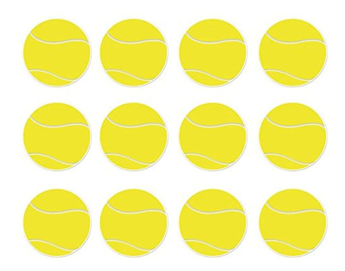 Beistle, 12 Recortes De Pelotas De Tenis, 10  (amarillo/blan