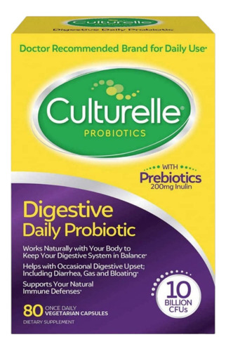 Culturelle Probiótico Para Adultos. 80 Cápsulas. Importado