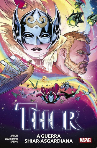 Thor: A Deusa do Trovão Vol. 4 - A Guerra Shiar-Asgardiana: Nova Marvel Deluxe, de Aaron, Jason. Editora Panini Brasil LTDA, capa dura em português, 2022