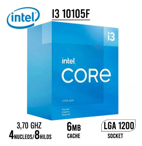 Procesador Intel Core I3-10105f Caché De 6mb, Hasta 4.40 Ghz