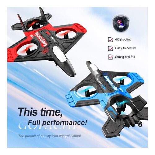 Avión Teledirigido Rc Plane Aero Jet Dron Con Cámara De 2,4