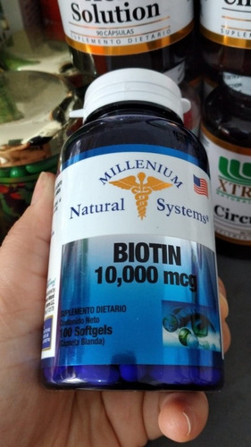 Biotina 10.000mg 100 Softgels - Unidad a $55000