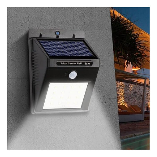Foco Solar Led Con Sensor De Movimiento 5 W