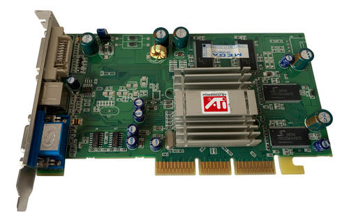 Placa Vídeo Vga Dvi Agp Ati Radeon R9250 256mb Antiga (Usado)