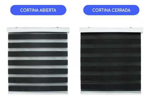 Cortinas Roller Duo Zebra Dia Y Noche 160x200 Chocolate Negro