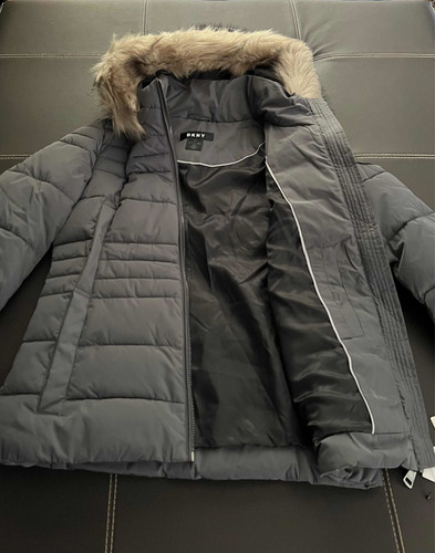 Chamarra Para Dama Dkny Talla Chica Gris Nueva Y Original
