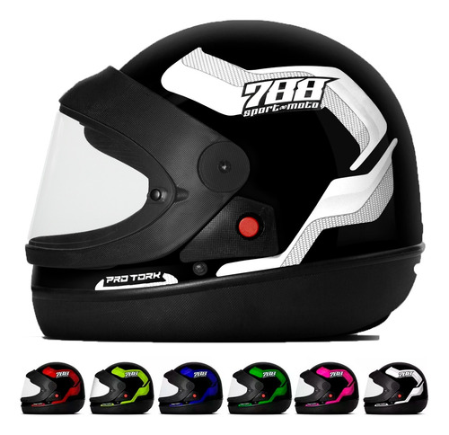 Capacete Automatico Sport Moto 788 Pro Tork Masc Femin Origi