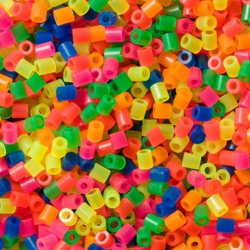 Imagen 1 de 2 de Hama Beads Midi Perler 1000 Unids Mix Colores Neón Pixel Art