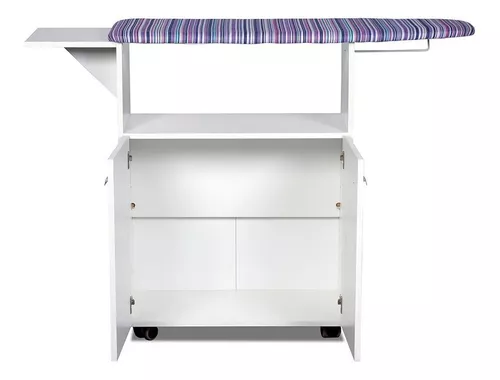 Mueble Para Planchar Planchador Organizador Con 2 Puertas Bl