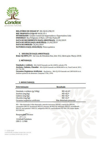 Sal Rosa Do Himalaia Fino Importado Iodado 15 Kg Com Laudo