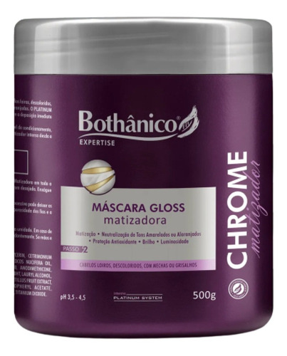 Mascara Matizadora Chrome Bothanico Hair 500g