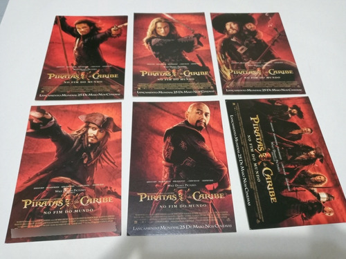 Coleção De Cartões Postais Do Filme Piratas Do Caribe 