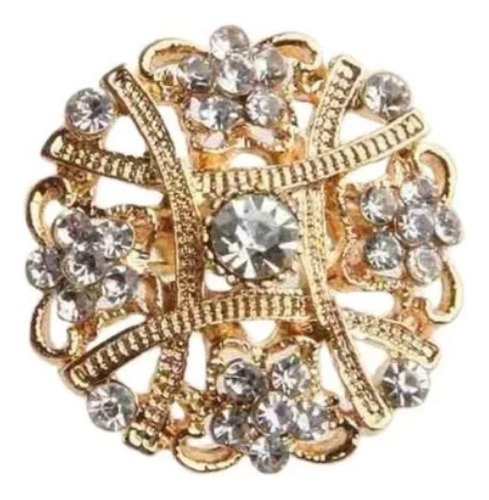 Prendedor Clip Broches Elegantes Pins Cristal Antiguo Mujer