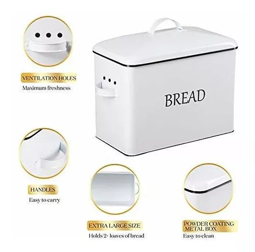 Práctica caja de pan Panera de bambú de gran capacidad con tapa Panera para  guardar pan fresco, almacenamiento para ahorrar espacio