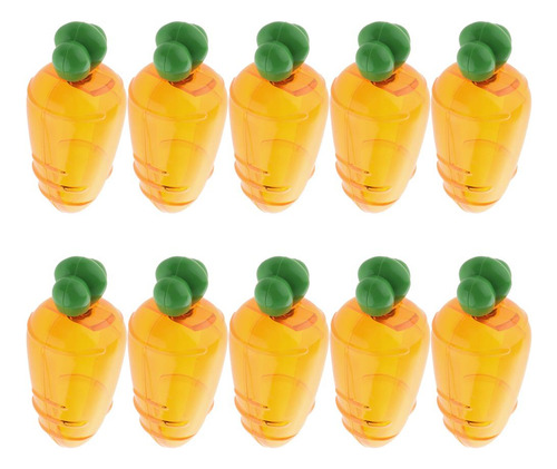 2x 10pcs Cajas De Dulces De Plástico De Zanahoria Dulces