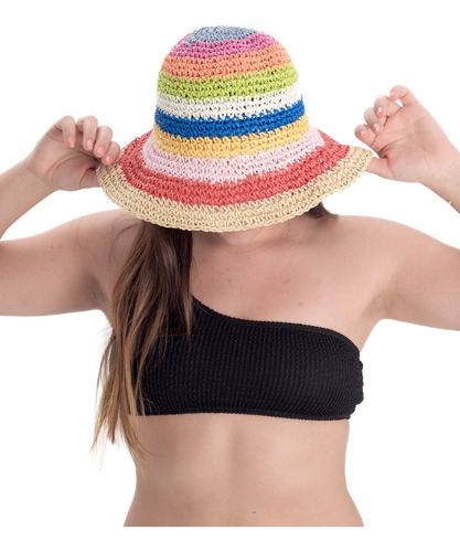 Gorro Crochet Sombrero Ajustable Tejido Playa Verano Sol