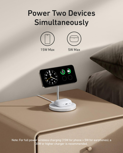 Soporte De Carga Anker Maggo Para iPhone 16 Con Cargador De