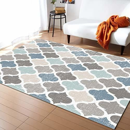 Alfombra 2x3 Pies - Lbdecor 2x3ft Large Area Rugs Blue Gray 