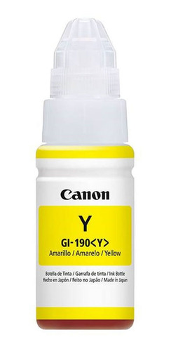 Botella De Tinta Canon Gi-190 Amarilla 70 Ml