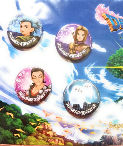 Set De 8 Botones Pins De Dragon Quest Xi (en D3 Gamers)