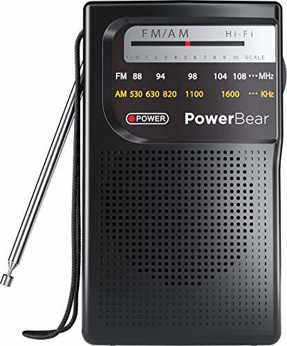 Radio Portatil Powerbear | Am/fm, Funciona Con Pilas 2aa Co