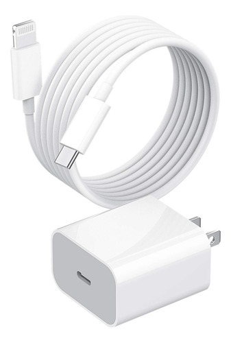Cargador Carga Rápida 20w Tipo C Para iPhone + Cable Tipo C
