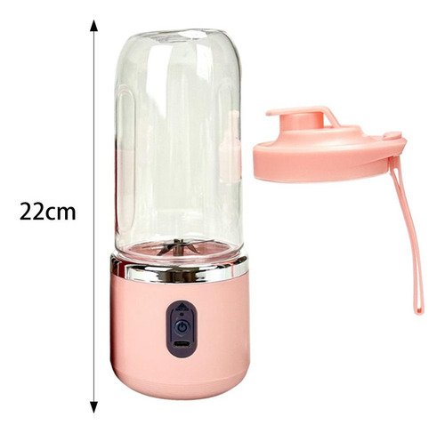 Li Mini Licuadora Portátil De 40 W, 6 Cuchillas, Vaso De
