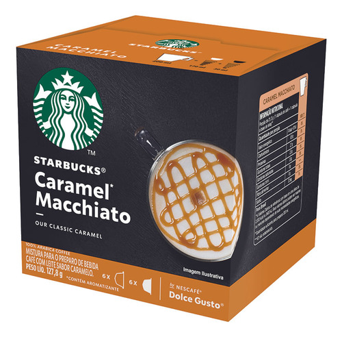 Cápsula De Café Starbucks Macchiato Caramelo 12 Un