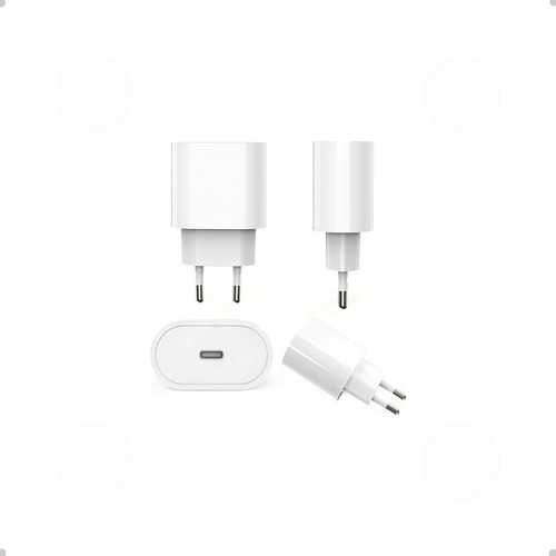 Fonte Carregador De Celular Rápido 20w + Brinde Mic Lapela Branco