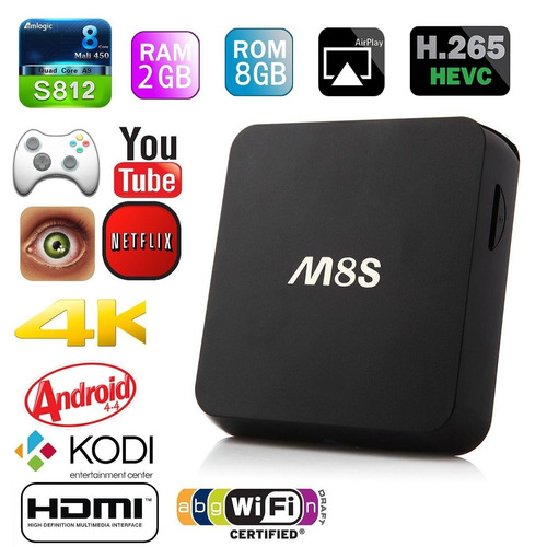 Android Tv Box M8s 2gb 4k Octa Core Full Hd Smart Tv Netflix