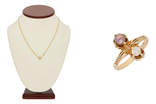 Imagen 1 de 3 de Juego De Anillo Y Cadena 14k Oro 7.70 Gramos