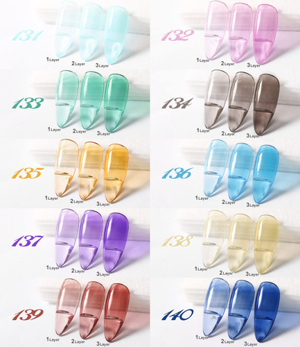 Douborq 20 Botellas De Esmalte De Uñas De Gel De Cristal Tra