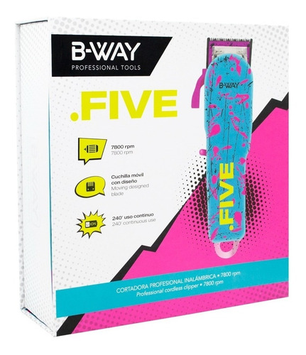 Imagen 10 de 11 de Cortadora de pelo B-Way Five turquesa 220V