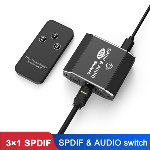 Mkd Divisor Óptico Fsu Spdif & Audio Switch 3 En 1 Salida