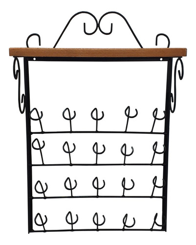Porta Copo De Parede Suporte Copo Americano Cor Preto Liso