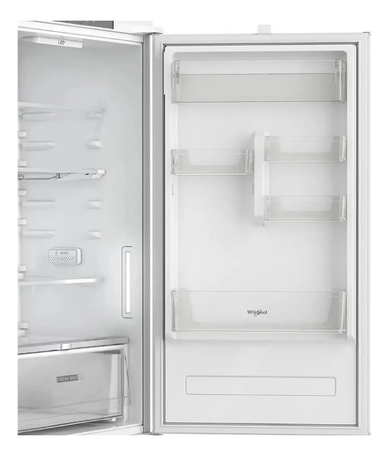 Combo Heladera Panelable Whirlpool Sbs Wre25ab Inverter Nofr Blanco